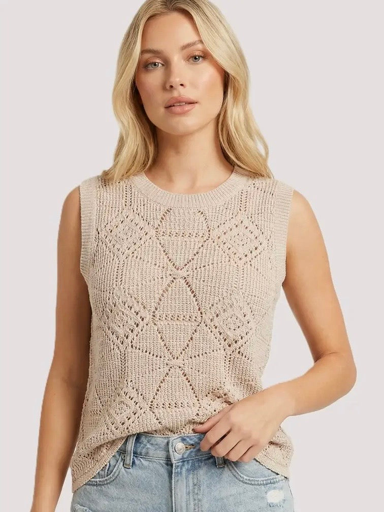 Laurie Sweater Tank - Oatmeal