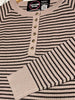 Raya Striped Waffle Crewneck - Taupe/Olive