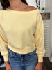 Olivia Boat Neck Top - Yellow