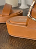 Raya Platform Sandals - Camel