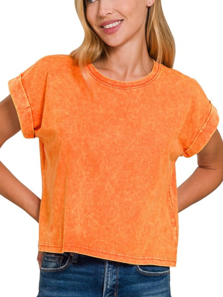 Layla Vintage Short Sleeve - Orange