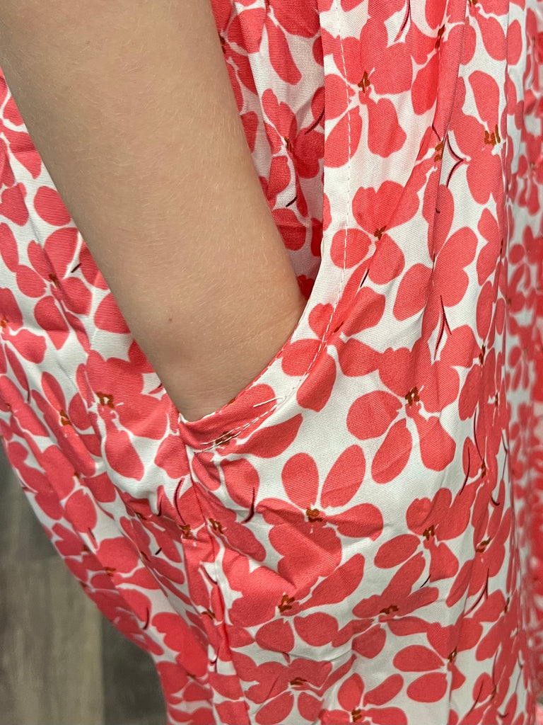 Gemma Pink Floral Romper
