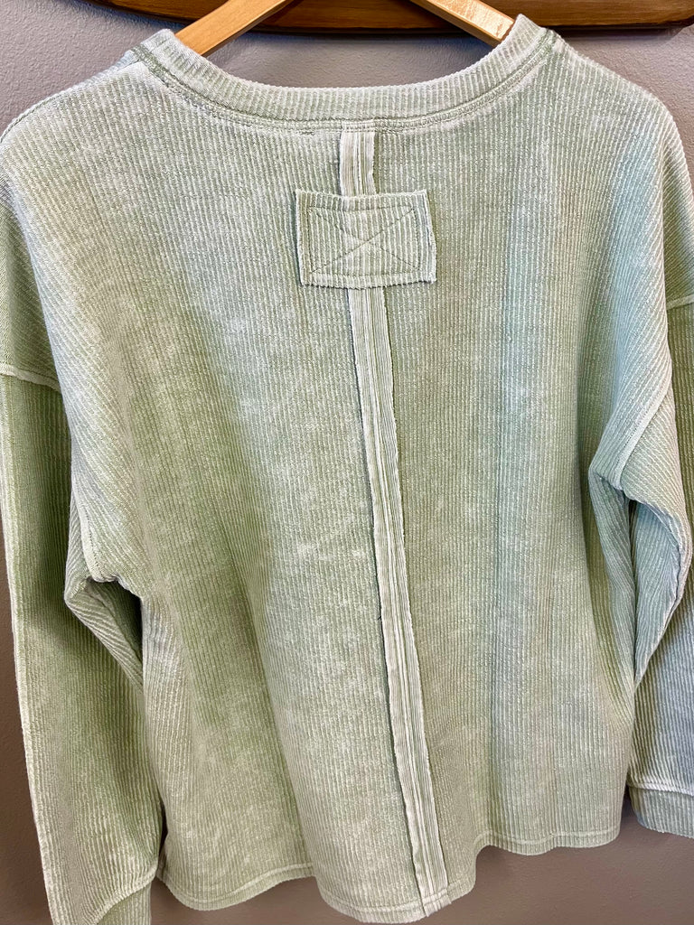 Shiloh Ribbed Long Sleeve - Olive