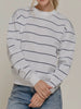 Mckinlee Striped Crewneck - Ivory/Navy