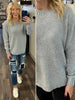 Ellie Rounded Knit Sweater - Gray