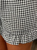 Remi Plaid Ruffle Shorts - Black