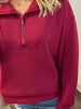 Zoey 1/4 Zip Pullover - Wine