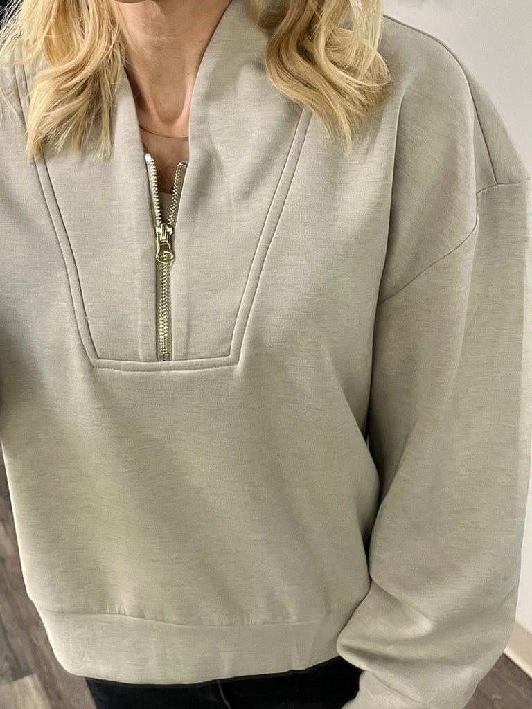 Pyper So Soft 1/4 Zip Pullover - Latte