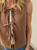 Mari Tied Vest - Camel