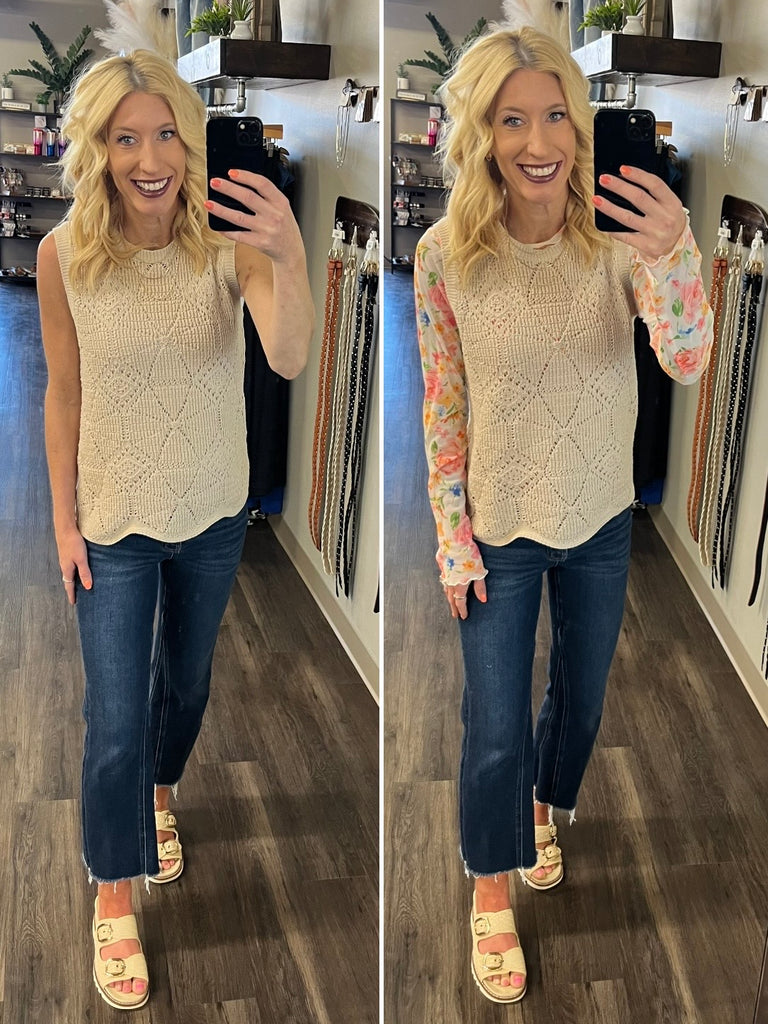 Laurie Sweater Tank - Oatmeal