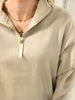 Sam Gold Accent Quarter Zip - Taupe