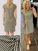 Andi Side-Tie Dress - Olive/Cream
