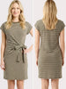 Andi Side-Tie Dress - Olive/Cream
