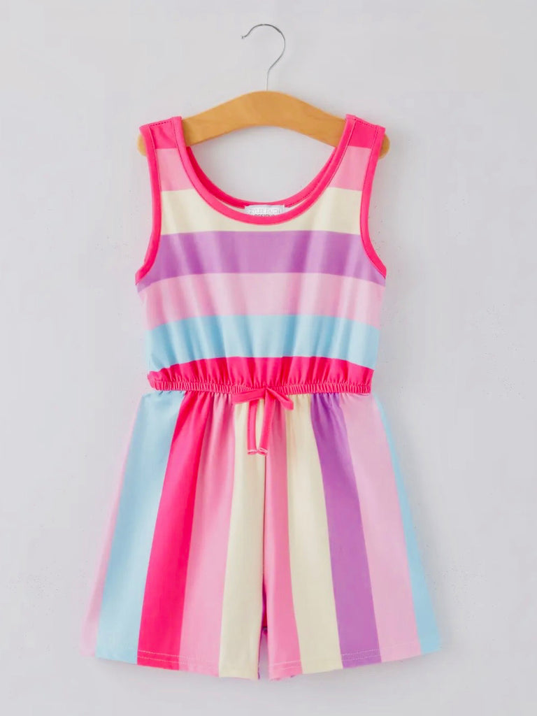 Harlow Romper - Pink Striped - KIDS