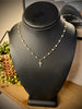 Tammy Taupe Beaded Cross Necklace