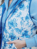 Delilah Puffer Vest- Blue Eternal Blossom