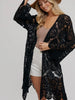 Kallie Crochet Bell Sleeve Cardi - Black