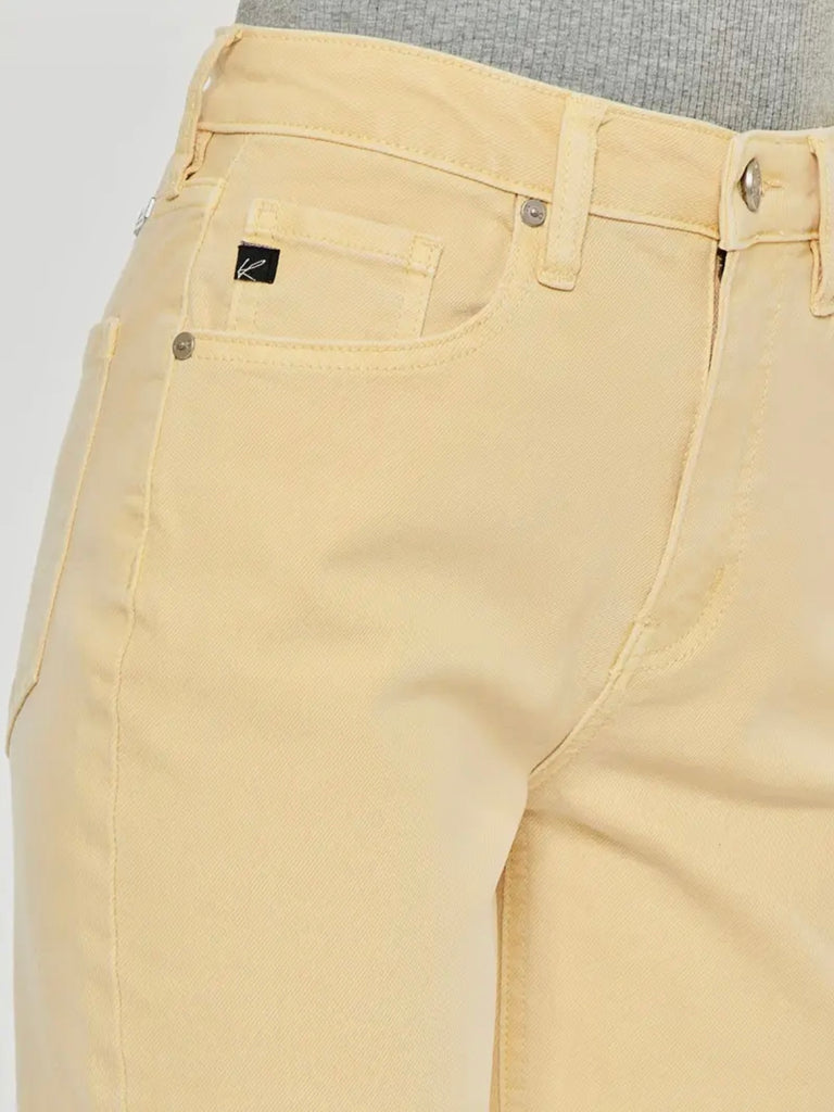 Mango High Rise Cropped Straight Denim