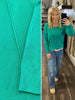Georgine Center-Seam Sweater - Green