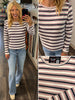 Gemma Striped Long Sleeve - Charcoal
