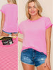 Selena Striped Short Sleeve Shirt