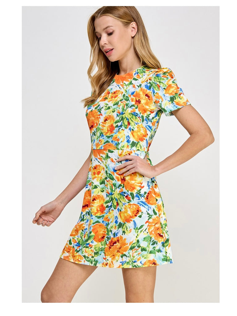 Marni Floral Short Sleeve Dress