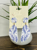 Eileen Blue Floral Drop Earrings