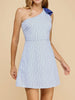 Bre One Shoulder Striped Bow Dress