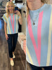 Cindy Chevron Sweater - Light Blue