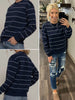 Mckinlee Striped Crewneck - Navy/Ivory