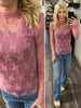 Britta Lace Mesh Long Sleeve - Mauve