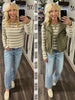 Emmi Striped Long Sleeve - Cream/Taupe