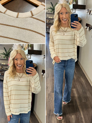Renee Striped Button Tank Top