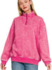 Jessa So-Soft 1/4 Zip Pullover - Hot Pink