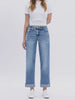 Brandie High-Rise Cuffed Crop Straight Denim