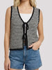 Jenn Tied Knit Vest - Black