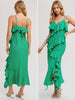 Ruby Ruffle Maxi Dress - Kelly Green