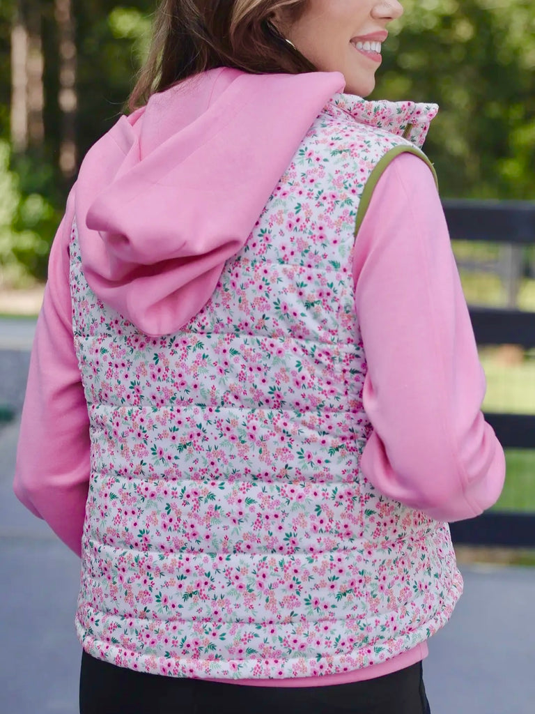 Delilah Puffer Vest- Ditzy Floral