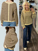Reya Striped Button-Back Sweater