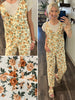 Amber Vintage Floral Straight Leg Overalls