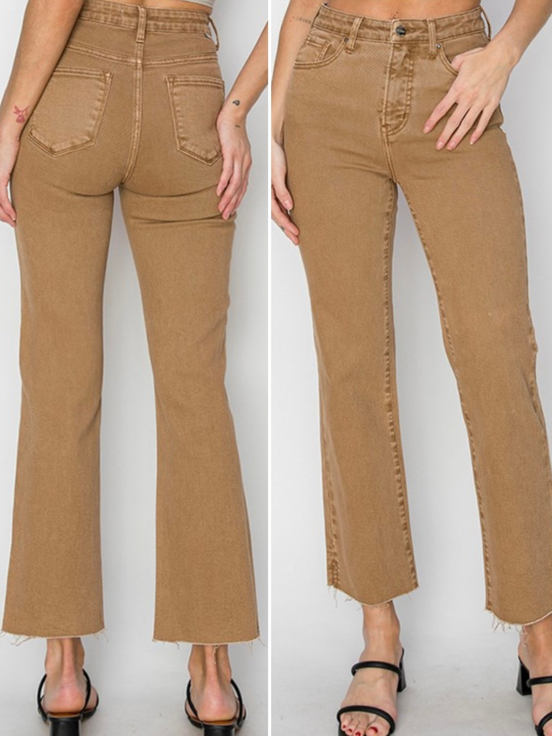 Camel High Rise Ankle Straight Denim – Katy Lynn Boutique