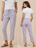 Kelly Side Zipper Trouser Pant - Thistle