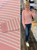 Melodie Striped Sweater - Pink
