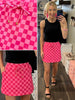 Kayla Pink Checkered Skort