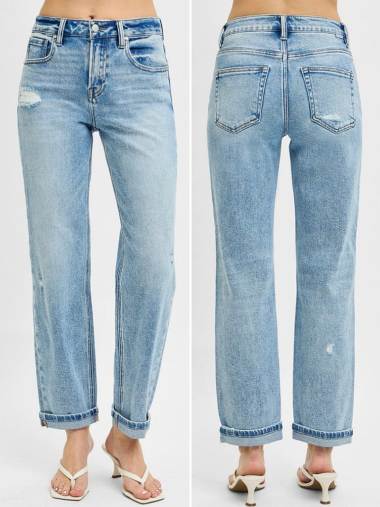 Madiynn High-Rise Boyfriend Ankle Denim