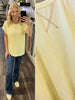 Rylee Ribbed Cap Sleeve - Yellow