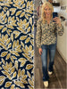 Ali Navy/Mustard Floral Blouse