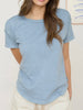 Bristol Exposed Seam Tee - Slate Blue