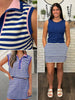 Linda Blue Stripe Skort Set