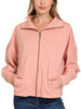 Tinlee Scuba Full-Zip Jacket - Dusty Rose